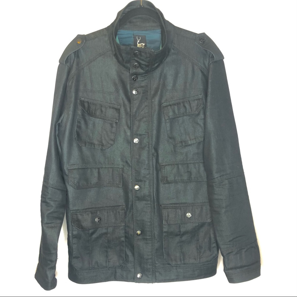 Kane & Unke Military Style Utility Jean Jacket